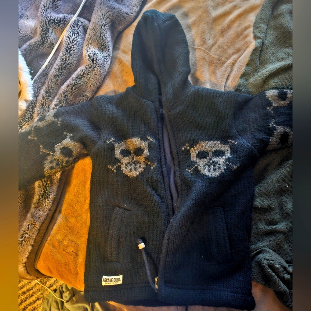 Skull 100% Merino Sheep Wool jacket